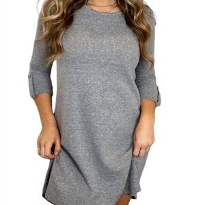 Cozy Z supply Gray dress with button up sleeves, Size M